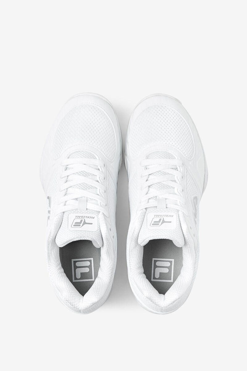 Men's Fila Volley Zone Sport Shoes White / Metal Silver / White | yK3kPBuMjZB