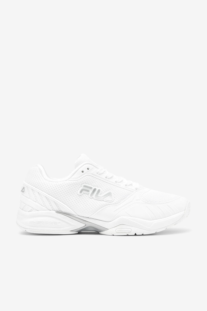 Men\'s Fila Volley Zone Sport Shoes White / Metal Silver / White | yK3kPBuMjZB