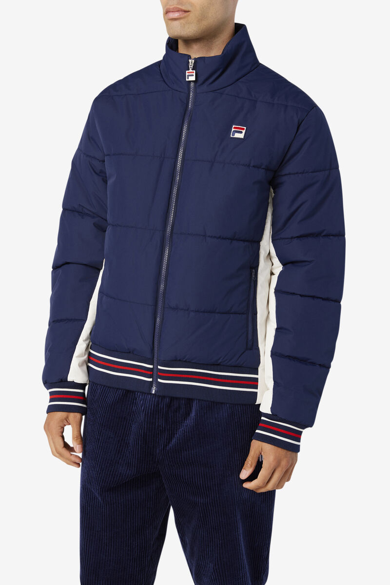 Men's Fila Watson Puffer Jacket Outerwear Navy | 51CQDsgmtl8
