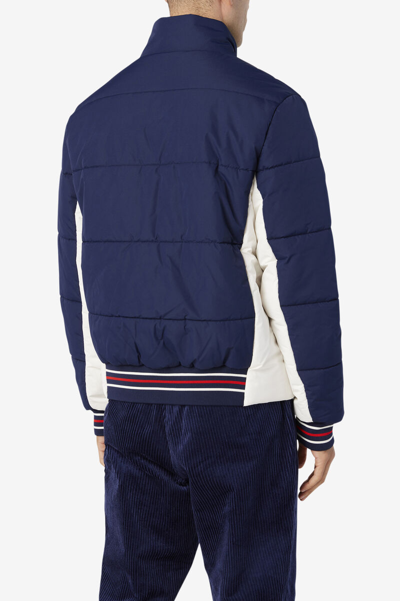 Men's Fila Watson Puffer Jacket Outerwear Navy | 51CQDsgmtl8