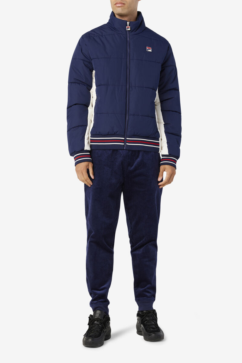 Men's Fila Watson Puffer Jacket Outerwear Navy | 51CQDsgmtl8