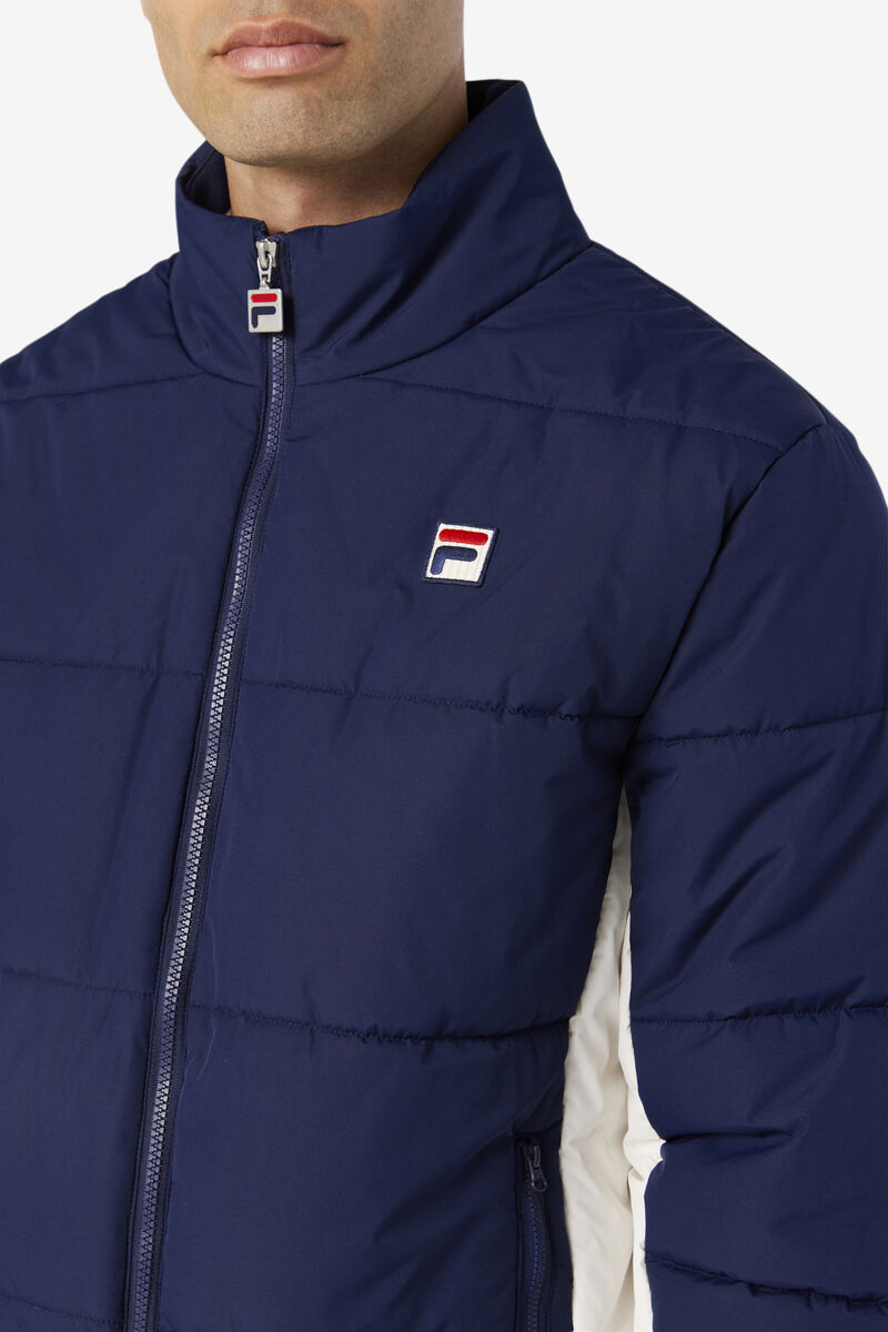 Men's Fila Watson Puffer Jacket Outerwear Navy | 51CQDsgmtl8