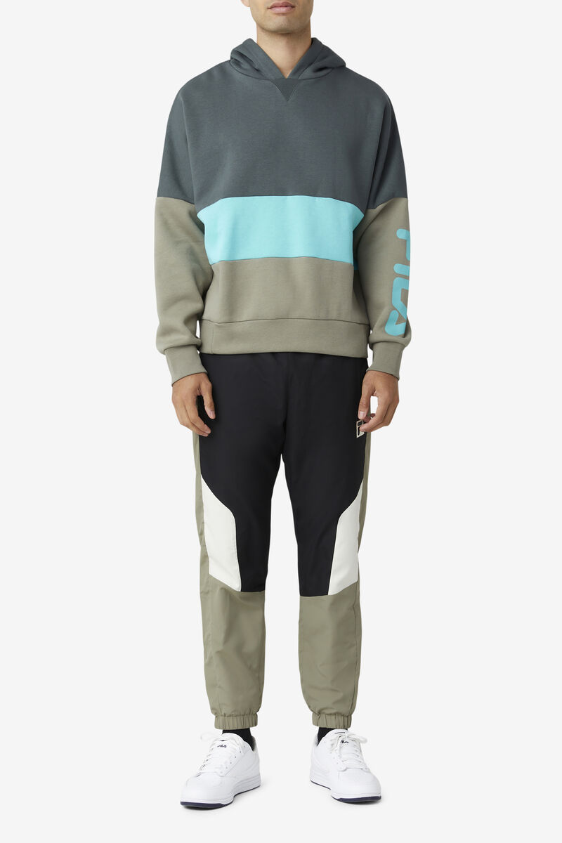 Men's Fila Winn Hoodie Hoodies Blue Turquoise | 3Vup1IDjZBi