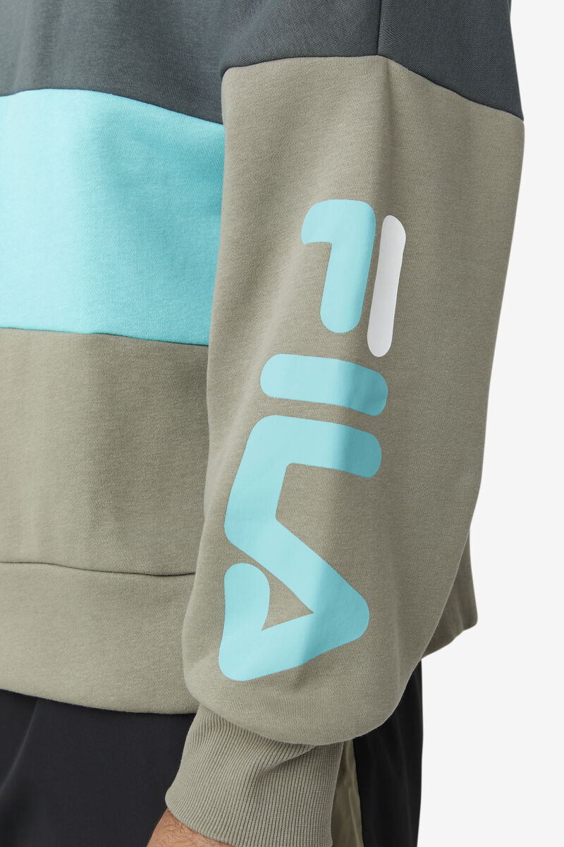 Men's Fila Winn Hoodie Hoodies Blue Turquoise | 3Vup1IDjZBi