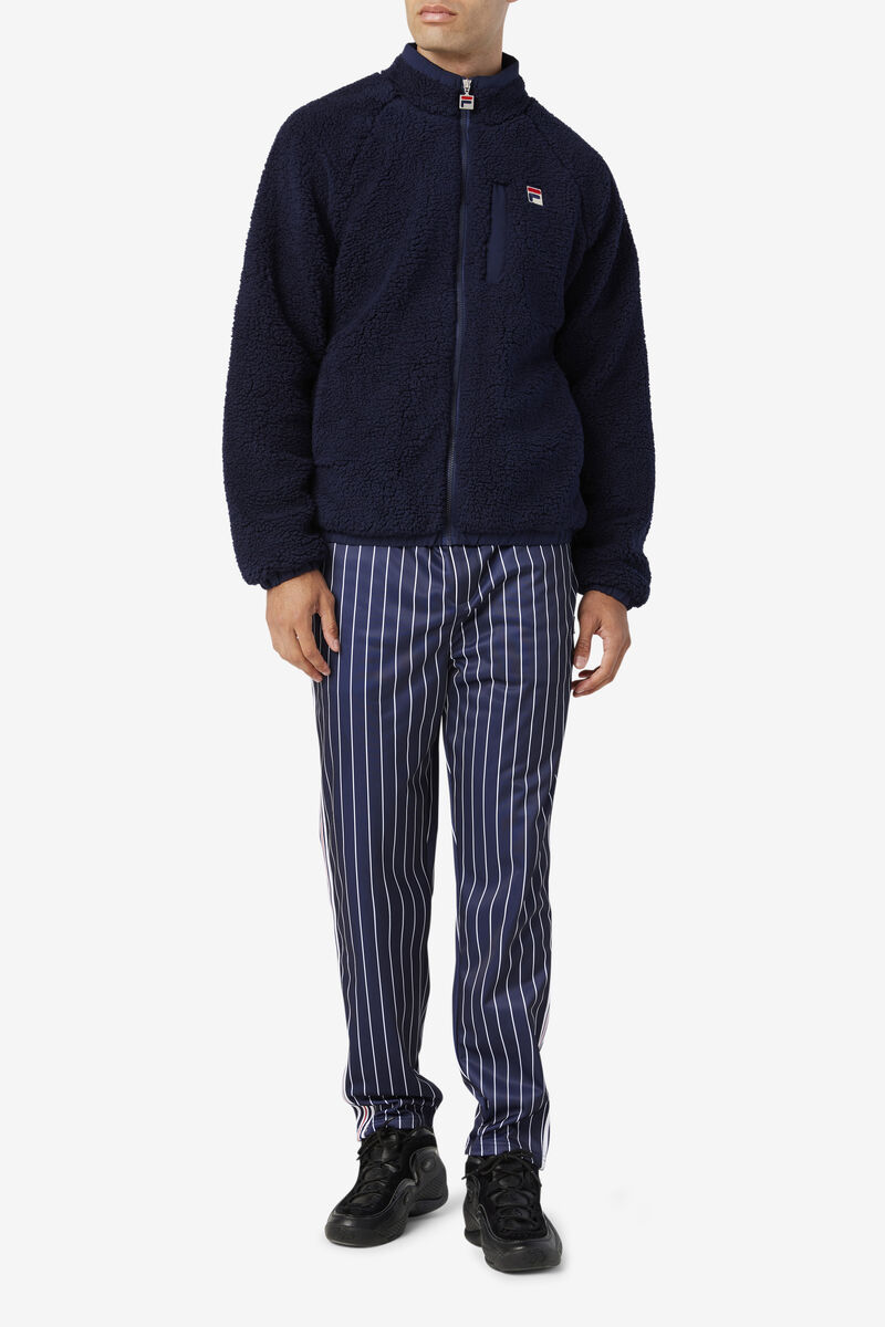 Men's Fila Yuri Jacket Jackets Navy | ihxEuHJVBU2