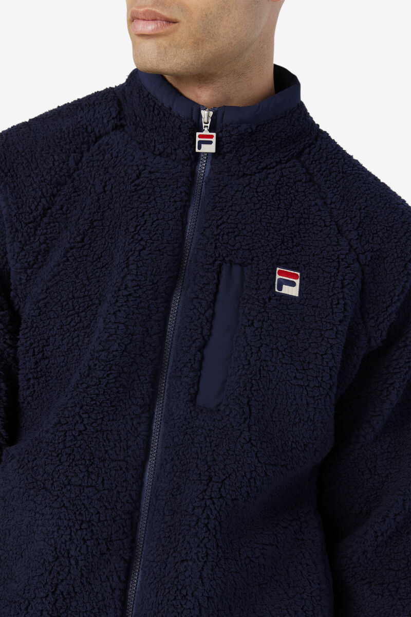 Men's Fila Yuri Jacket Jackets Navy | ihxEuHJVBU2
