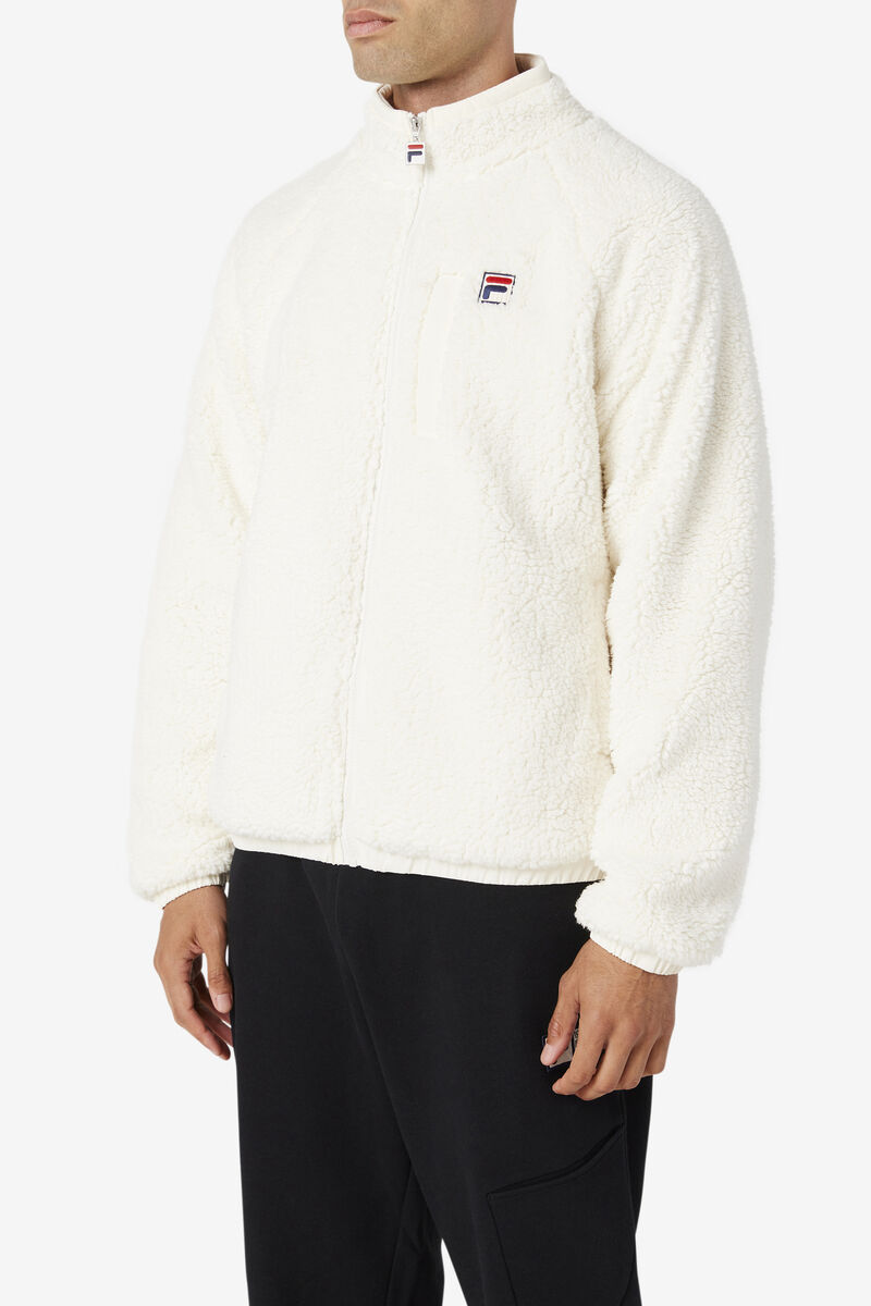 Men's Fila Yuri Jacket Outerwear White | XzsnEKuiscb