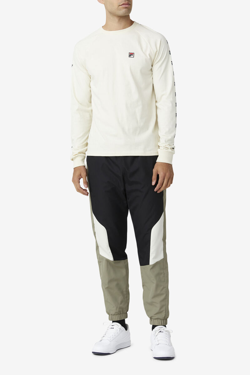 Men's Fila Zubby Long Sleeve Shirt Black | AbhJQHgTZyk
