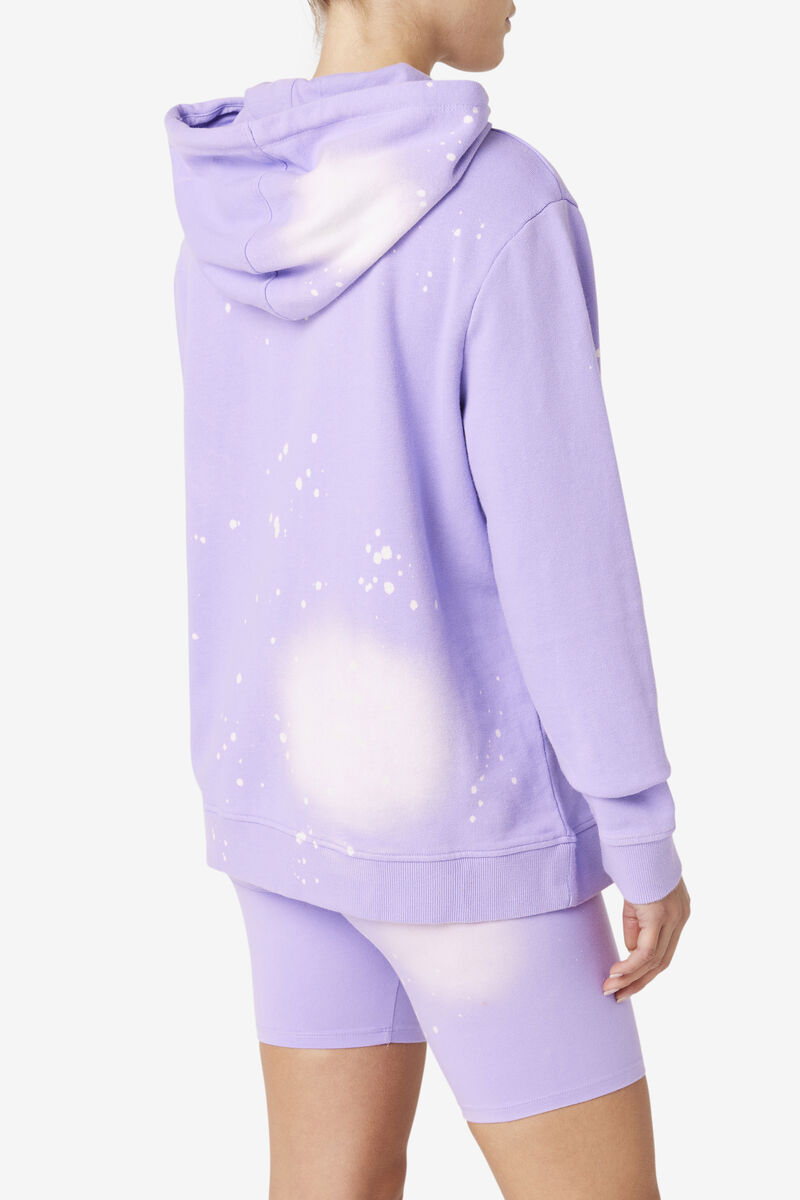 Women's Fila Aerolynn Tie Dye Hoodie Hoodies Purple | RzVDgrKVrmC