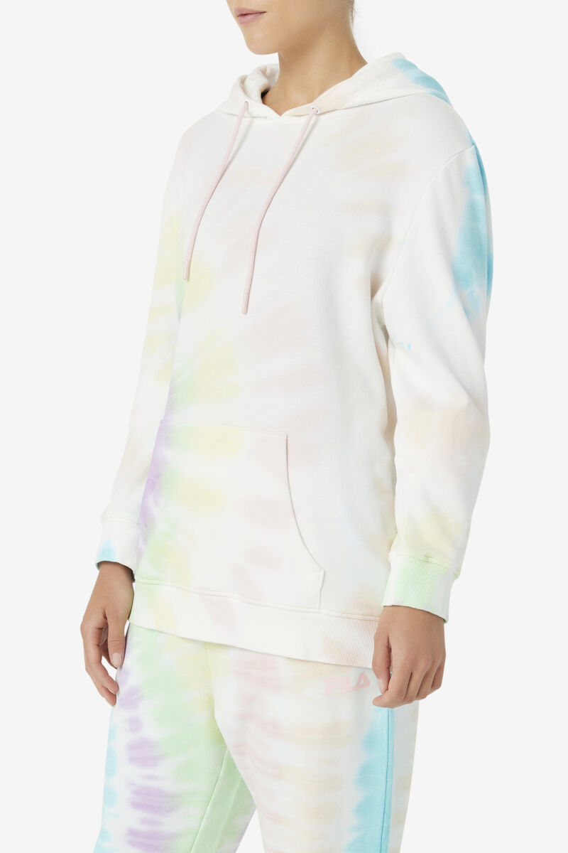 Women's Fila Aerolynn Tie Dye Hoodie Hoodies Cream | cOu4dvaACZx