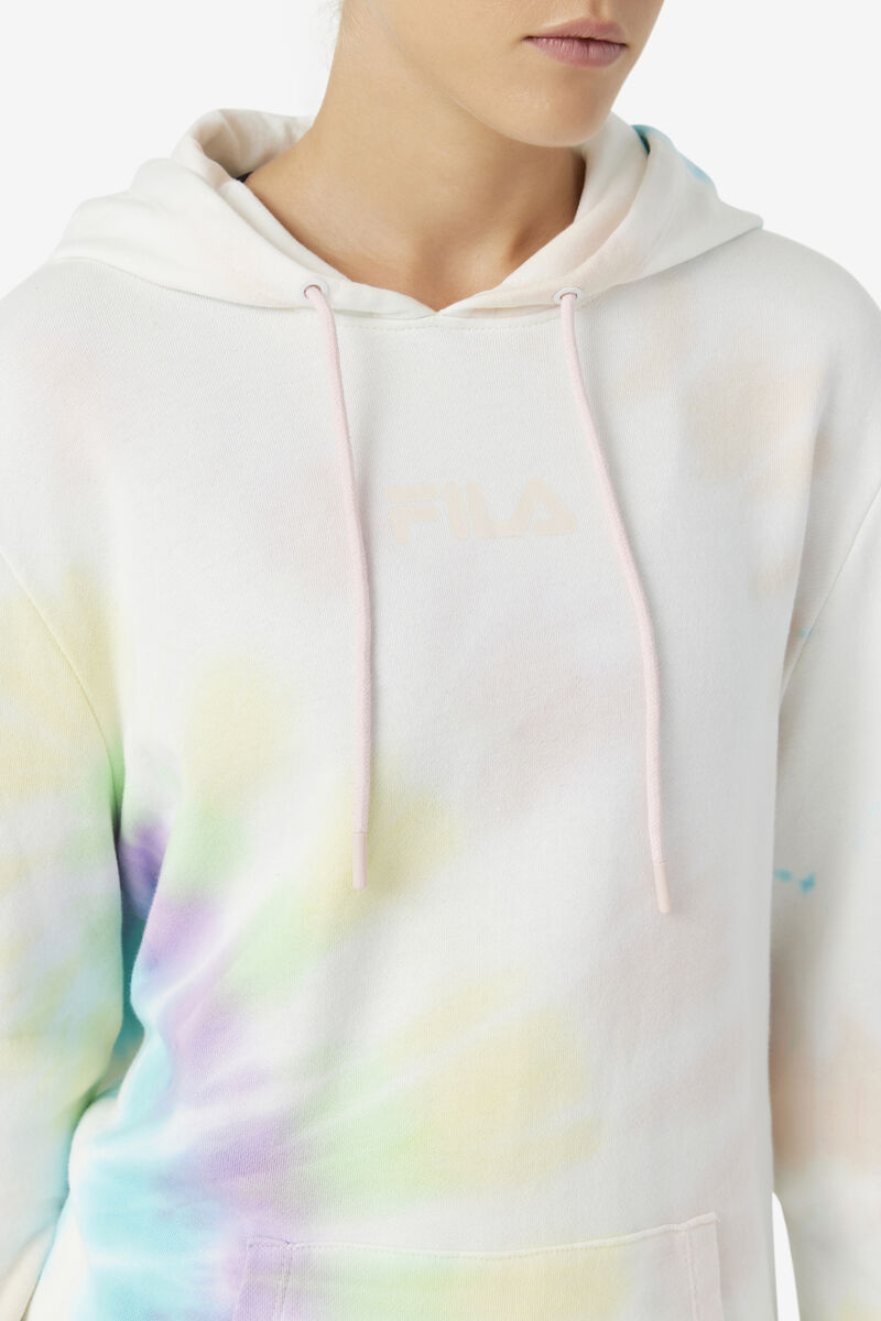Women's Fila Aerolynn Tie Dye Hoodie Hoodies Cream | cOu4dvaACZx