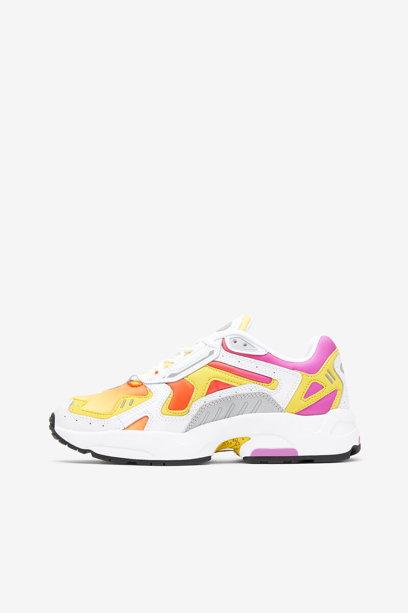 Women's Fila Archive Rjv Sneakers Purple Green Flower / Red / Lemon | HqIswkIgC2r