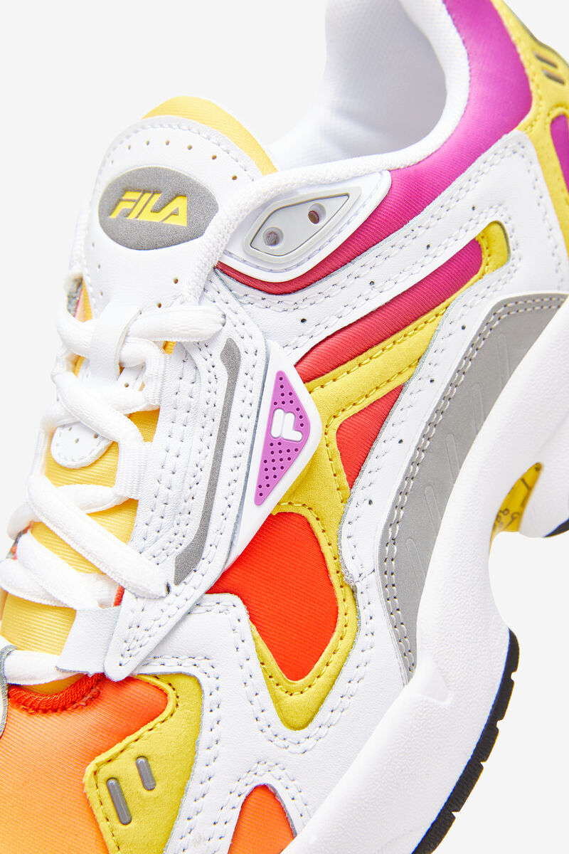 Women's Fila Archive Rjv Sneakers Purple Green Flower / Red / Lemon | HqIswkIgC2r