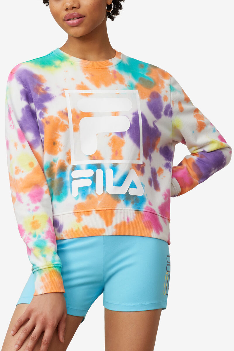 Women's Fila Ashley Tie Dye Sweatshirt Sweatshirts Multicolor | DJhqjTybyVi