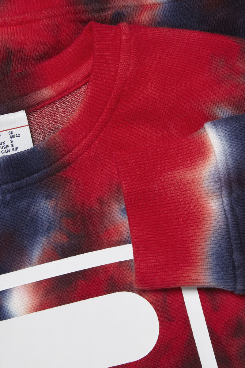 Women's Fila Ashley Tie Dye Sweatshirt Sweatshirts Navy / Red | GH5vUtJJuqi