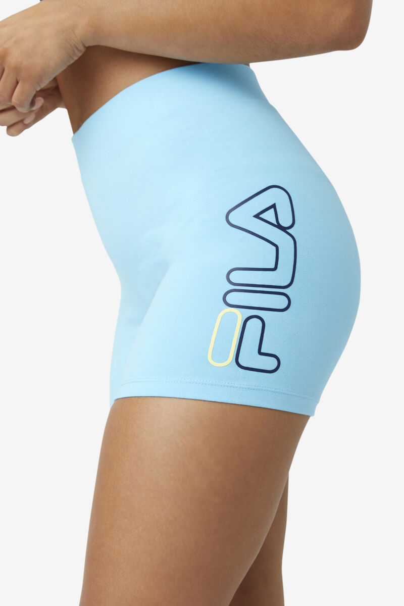 Women's Fila Beatriz High Waist Bike Shorts Shorts Blue / Navy | fBTvevME64g