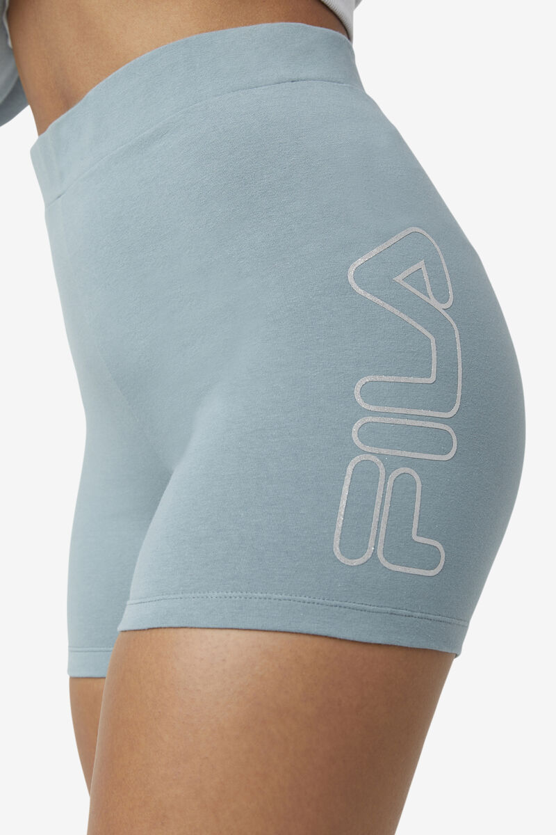 Women's Fila Beatriz High Waist Bike Shorts Shorts Silver | ulCNq5taJts