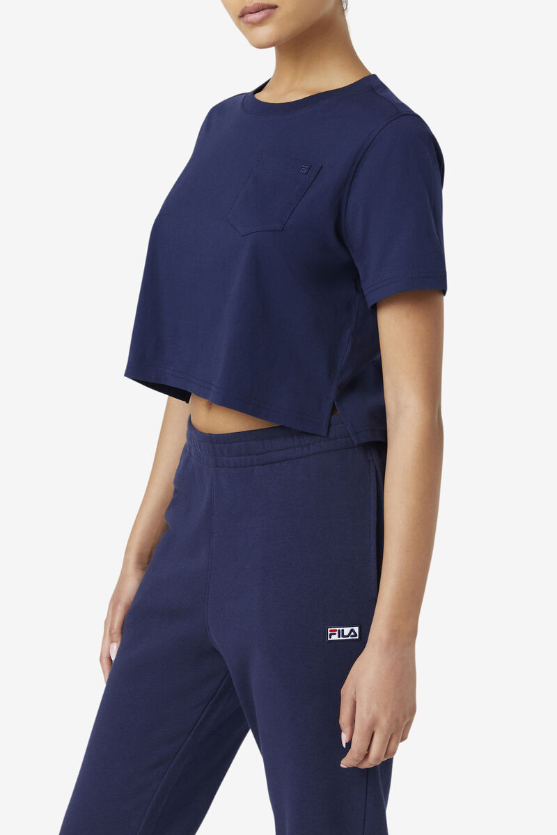 Women's Fila Blenda T Shirts Navy | beh6hFodcEc