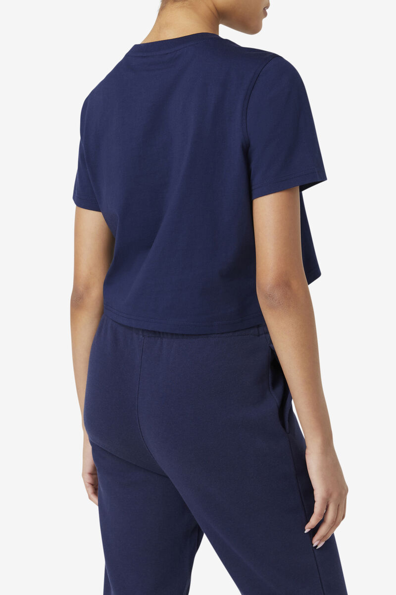 Women's Fila Blenda T Shirts Navy | beh6hFodcEc