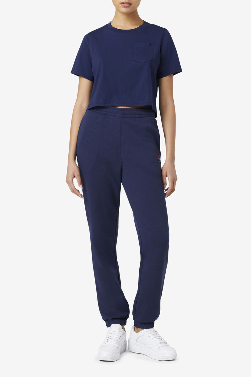 Women's Fila Blenda T Shirts Navy | beh6hFodcEc