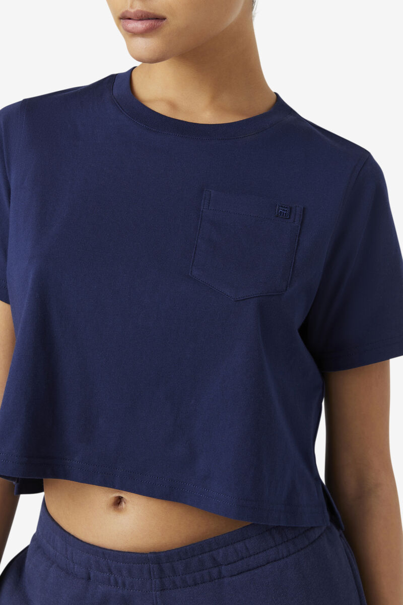 Women's Fila Blenda T Shirts Navy | beh6hFodcEc