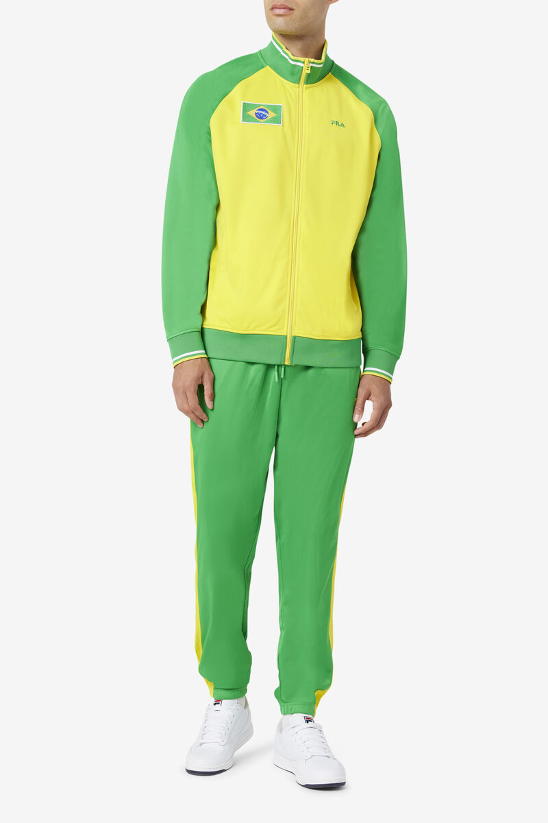 Women's Fila Brazil Track Pant Tracksuits Green / Yellow | y9nDZmtevlY
