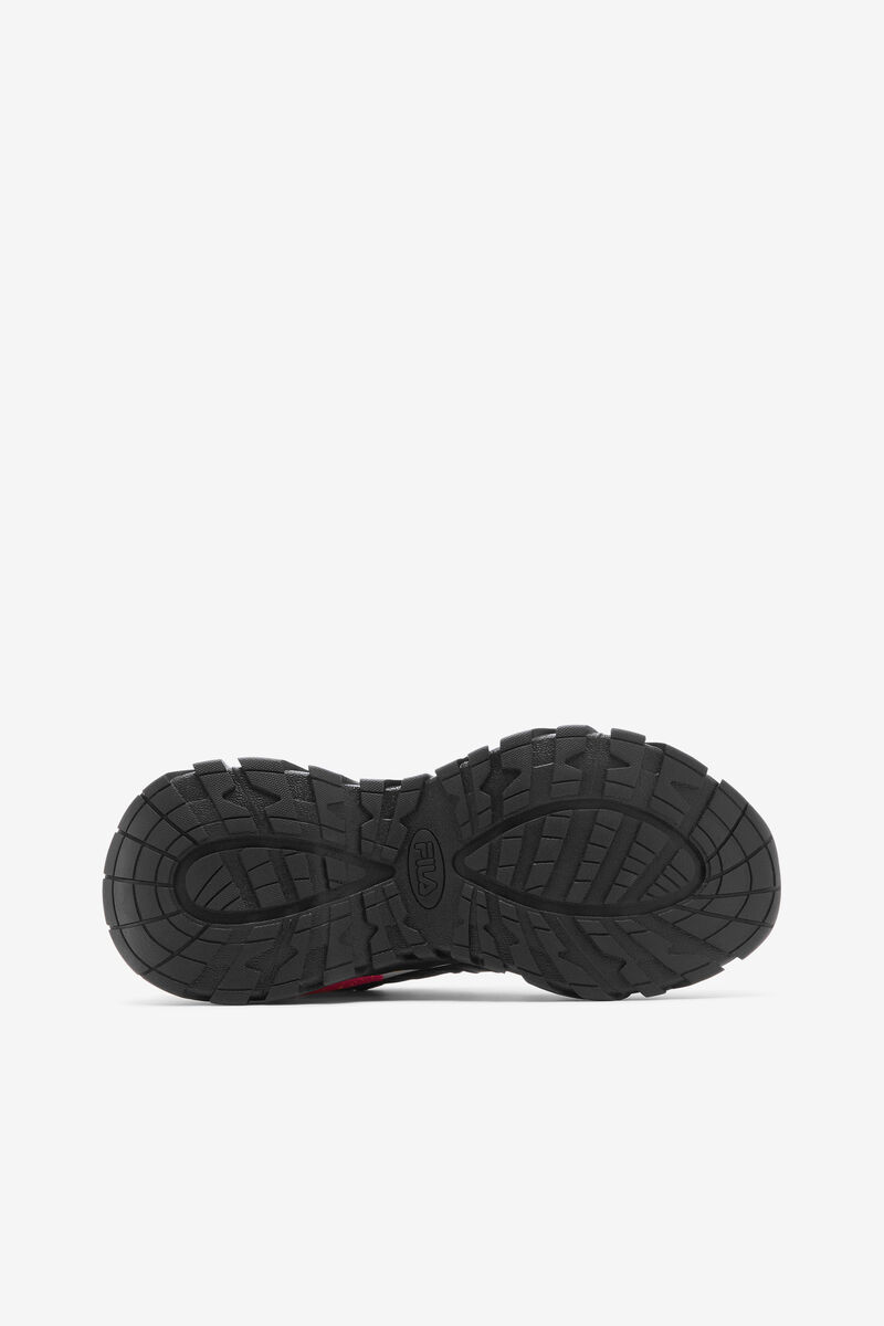 Women's Fila Cage Mid Mixed Media Sneakers Black / White / Pink | C5fakhk2JXu