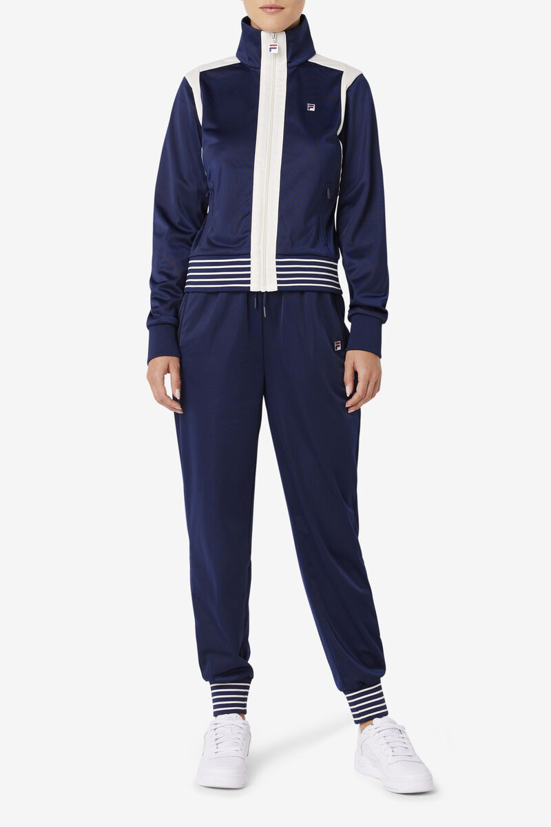 Women's Fila Charlie Track Jacket Tracksuits Navy | k2pWEsLsLD1