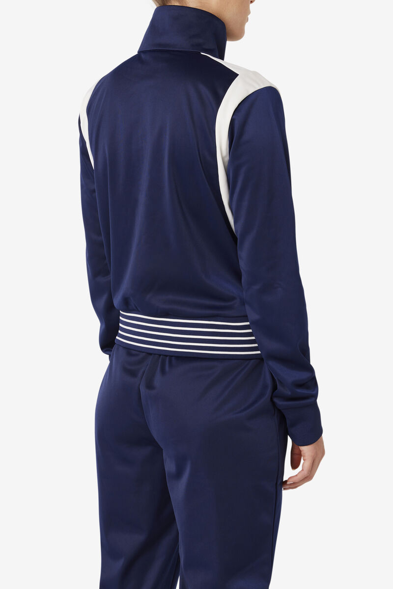 Women's Fila Charlie Track Jacket Tracksuits Navy | k2pWEsLsLD1