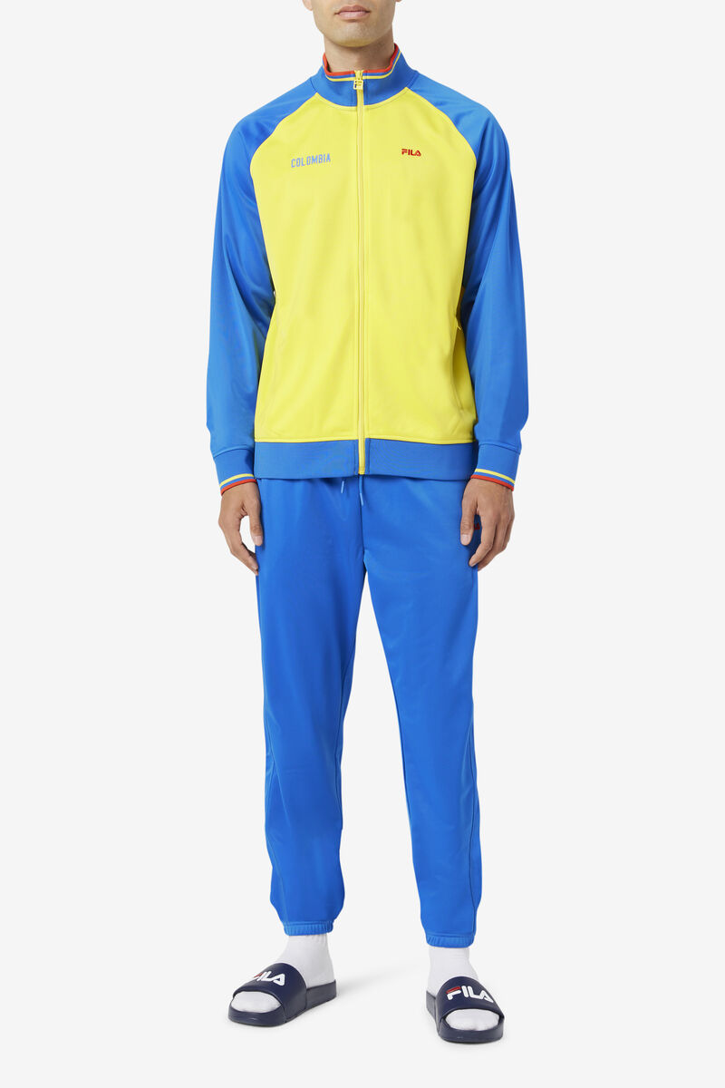 Women's Fila Colombia Track Pant Tracksuits Blue / Red | nbN3XRdIXGs