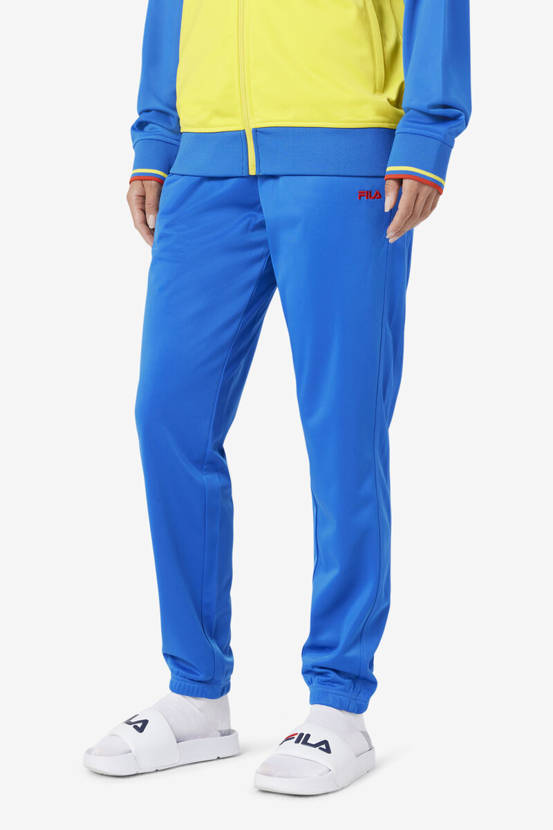 Women's Fila Colombia Track Pant Tracksuits Blue / Red | nbN3XRdIXGs