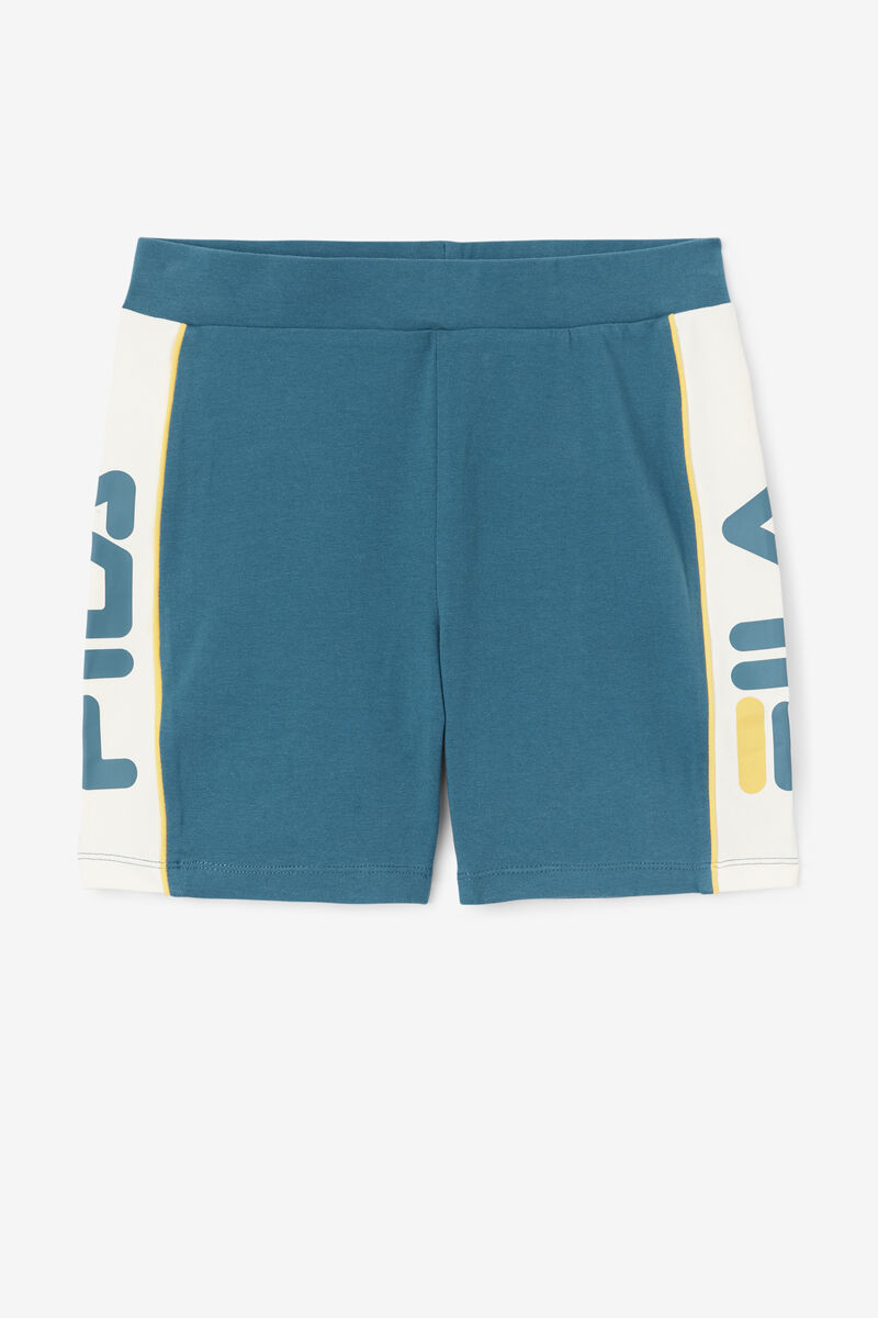 Women\'s Fila Davina Bike Short Shorts Blue Coral | pyVGcjftofU