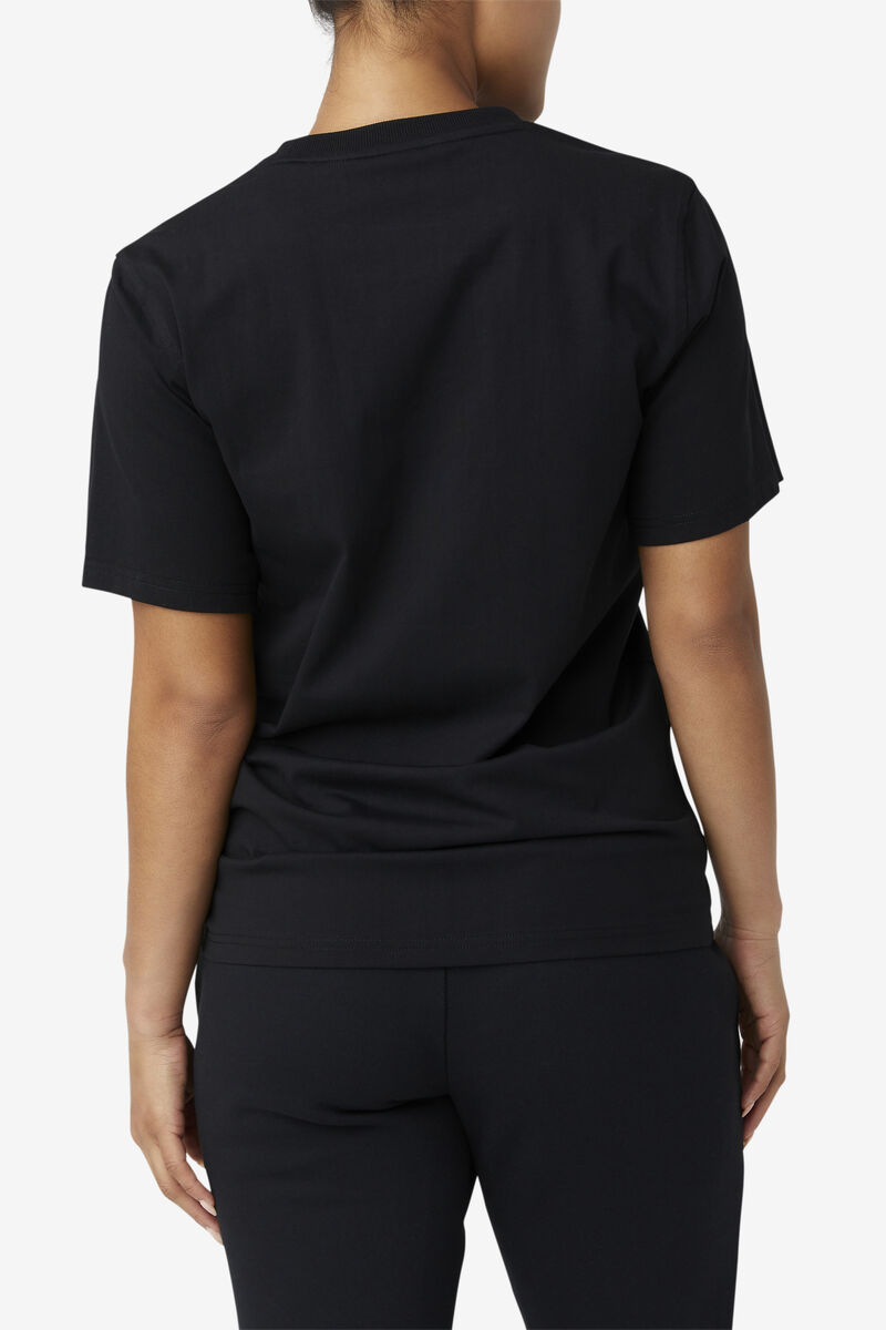 Women's Fila Derion T Shirts Black | czV8BpYJkmx