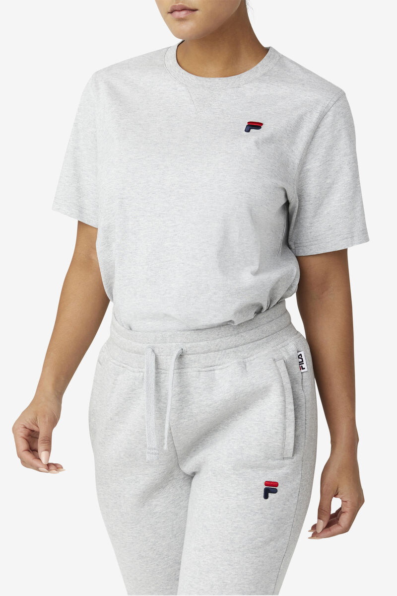 Women's Fila Derion T Shirts Light Grey | Bz9NJPS1rWJ