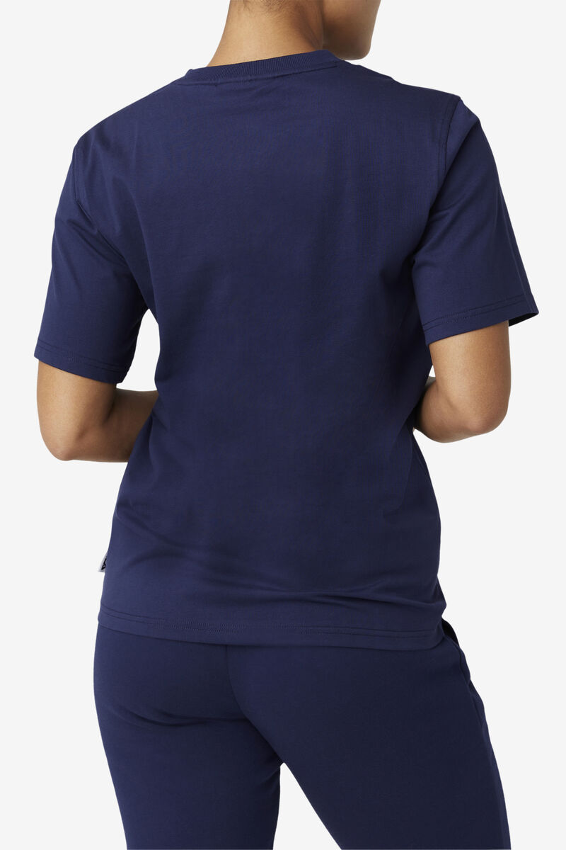 Women's Fila Derion T Shirts Navy | 8fsv2ovR4K2
