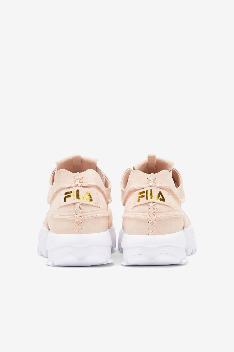 Women's Fila Disruptor 2 Deconstructed Platform Shoes Coral / Metal Gold / White | FmhSkuoYoOX