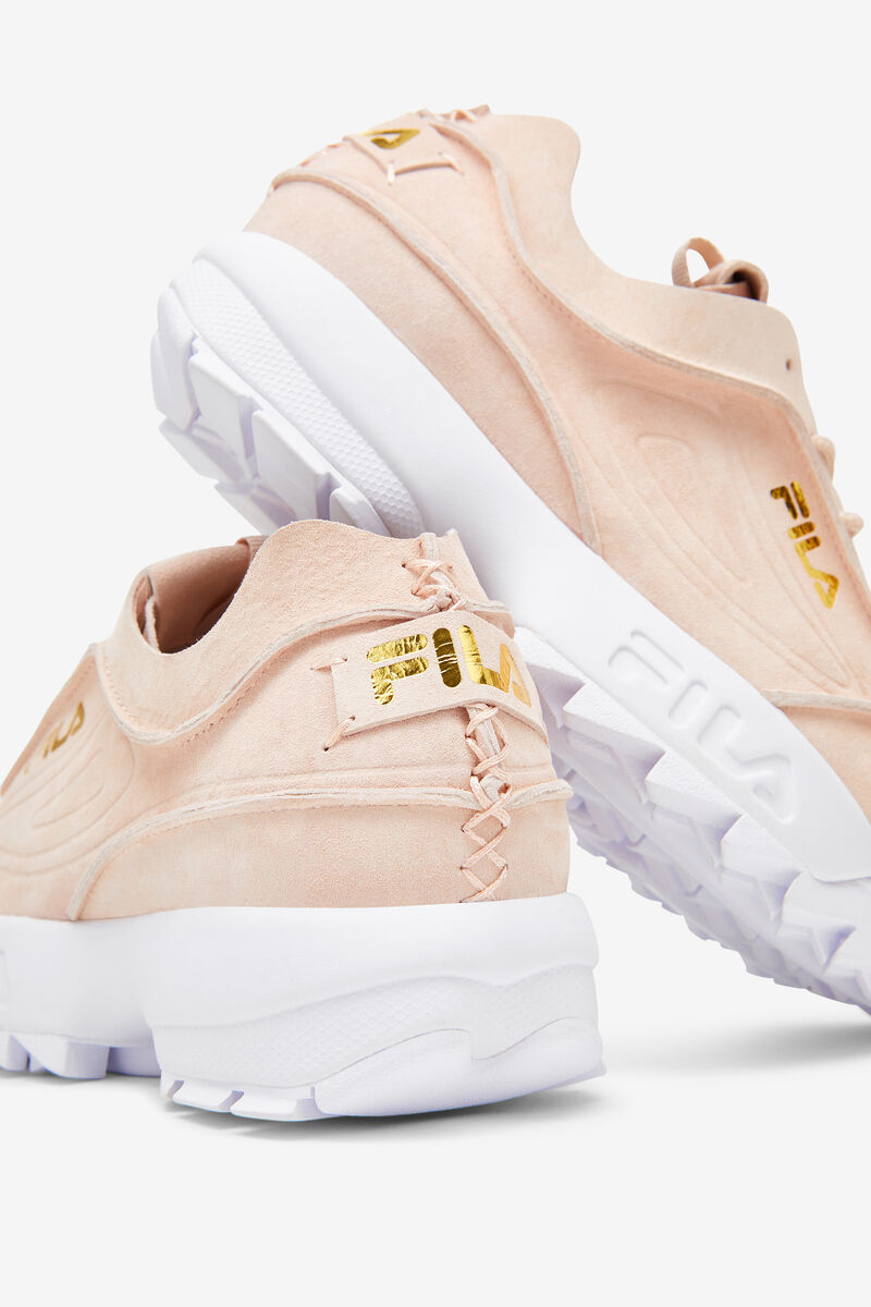 Women's Fila Disruptor 2 Deconstructed Platform Shoes Coral / Metal Gold / White | FmhSkuoYoOX