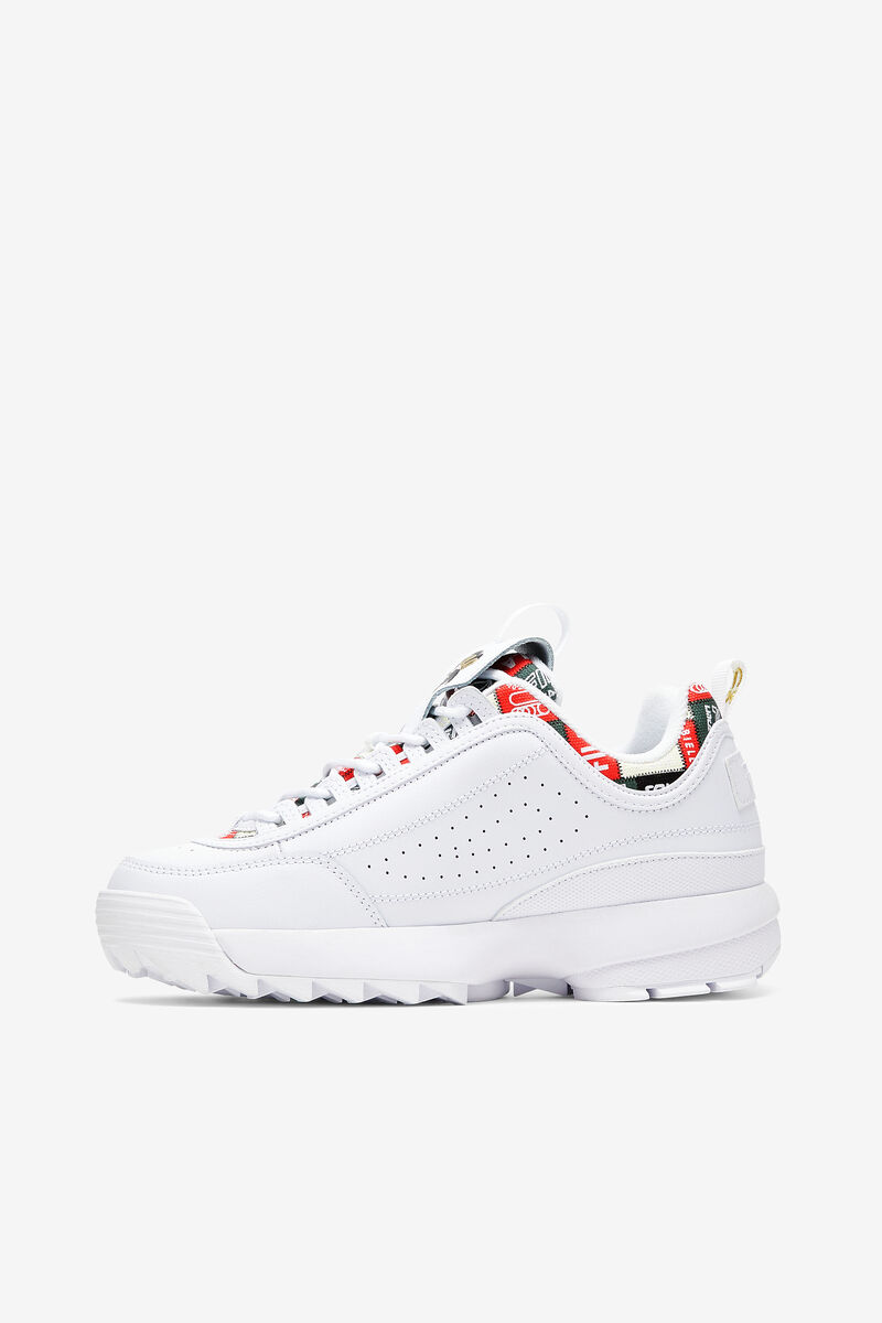 Women's Fila Disruptor 2 Patchwork Platform Shoes White / Navy / Red | h3RTserfAQZ