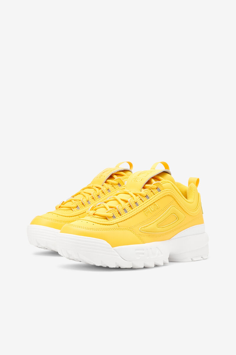 Women's Fila Disruptor 2 Premium Platform Shoes Yellow / Yellow / White | kHt6p2FZJUg