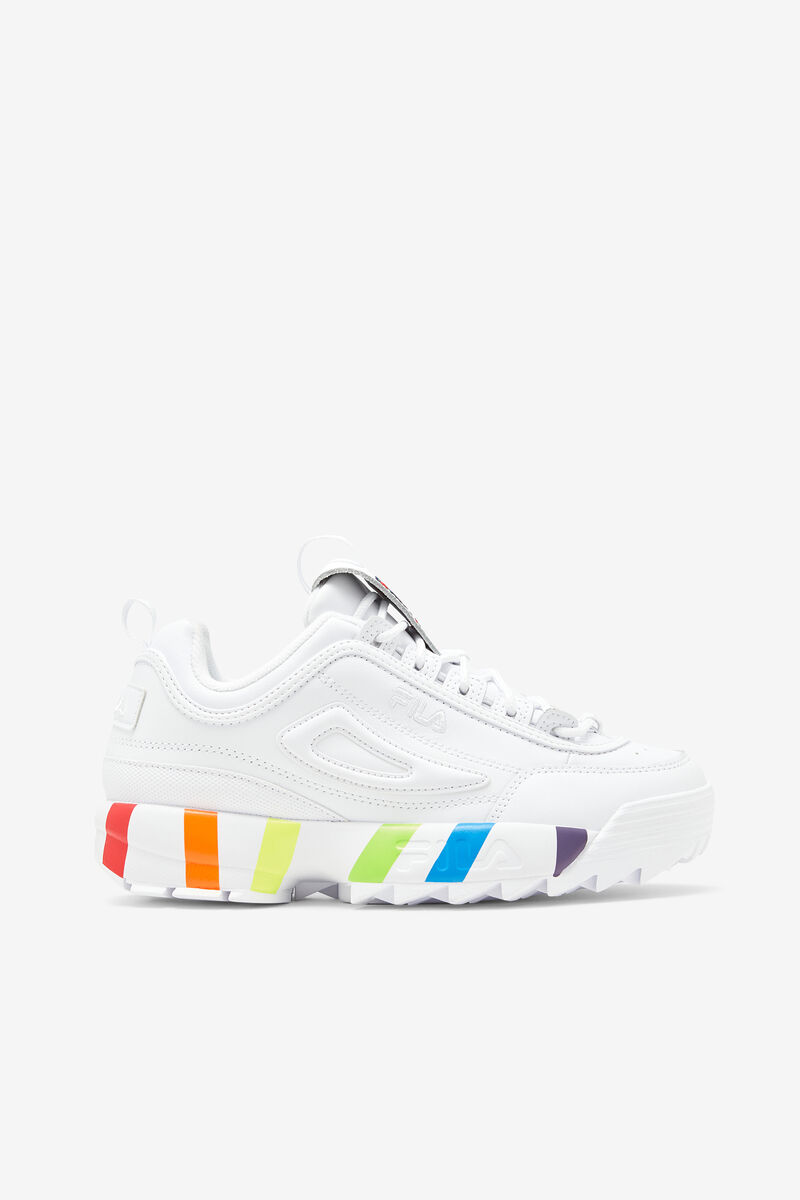 Women\'s Fila Disruptor 2 Pride Platform Shoes White / Multicolor / White | 5AgAnB7G4rA