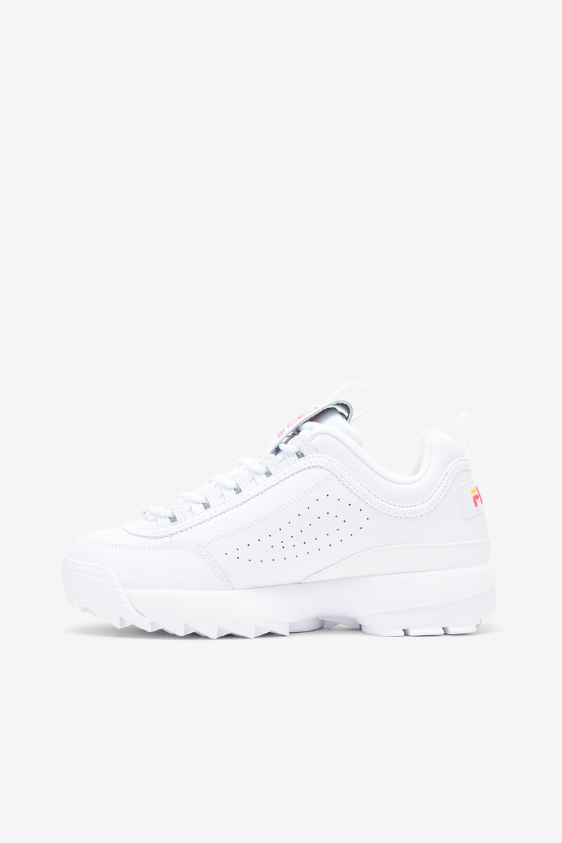 Women's Fila Disruptor 2 Stitch Sneakers White / Pink / Orange | bbO25Wd1ZQa