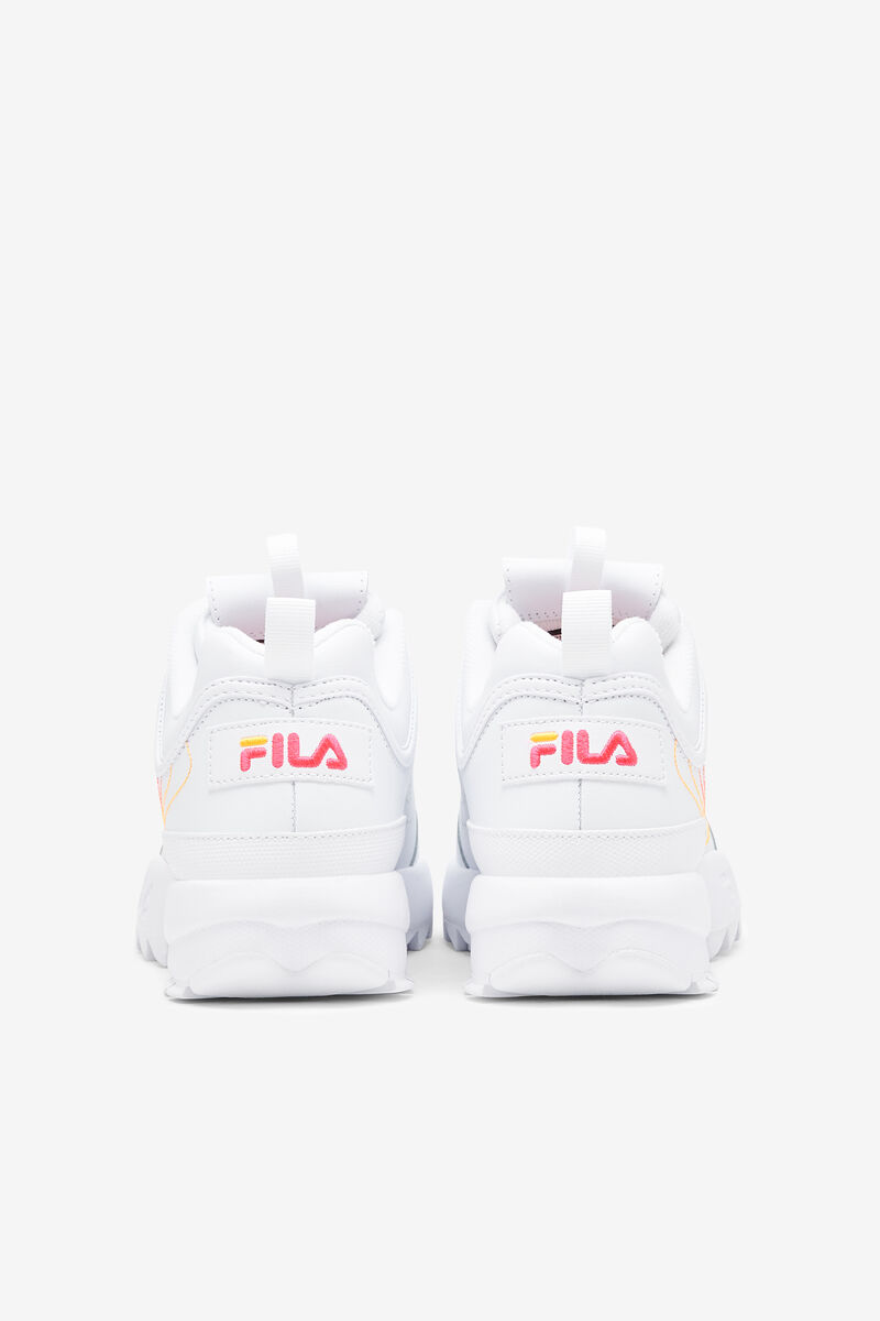 Women's Fila Disruptor 2 Stitch Sneakers White / Pink / Orange | bbO25Wd1ZQa