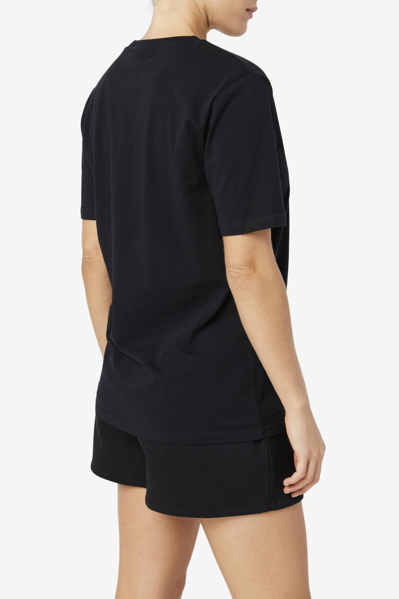 Women's Fila Doran T Shirts Black | 6mNQWsbCV61