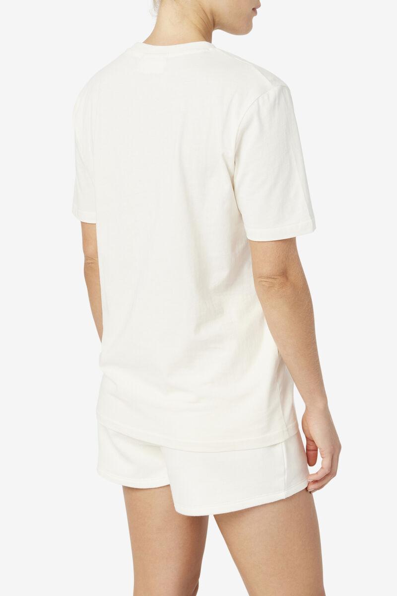 Women's Fila Doran T Shirts Light Yellow | NREeDXiNdmw