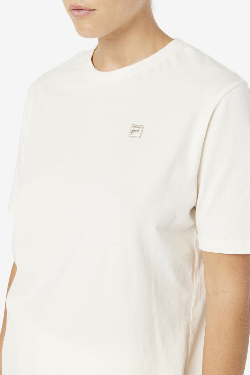Women's Fila Doran T Shirts Light Yellow | NREeDXiNdmw