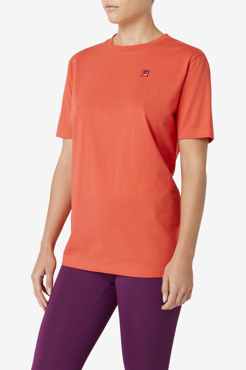 Women's Fila Doran T Shirts Red | 3E7cQgsd1Ox