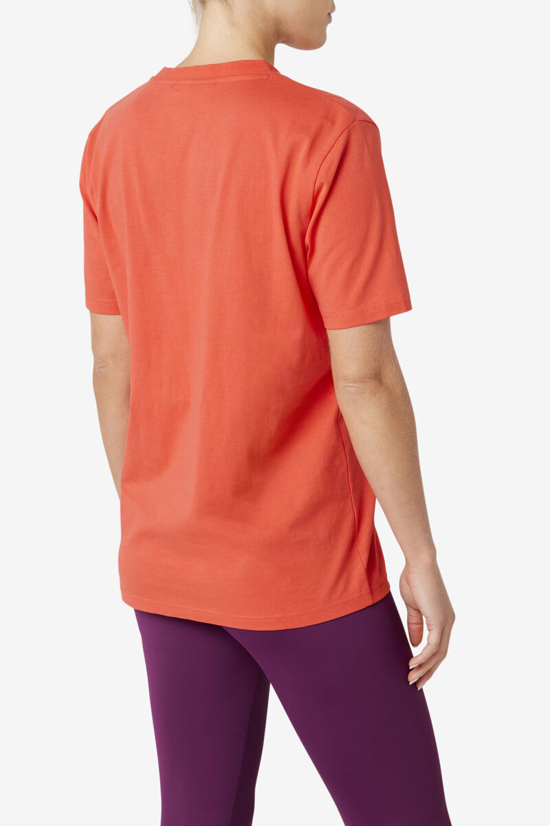 Women's Fila Doran T Shirts Red | 3E7cQgsd1Ox