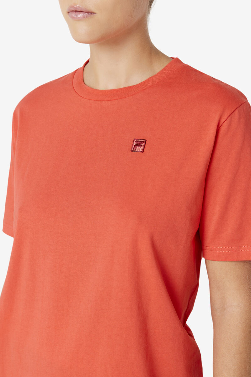 Women's Fila Doran T Shirts Red | 3E7cQgsd1Ox