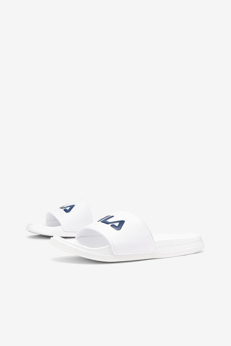 Women's Fila Drifter Luxe Sandals White / Navy / Red | LQHJ4ZuOQX2