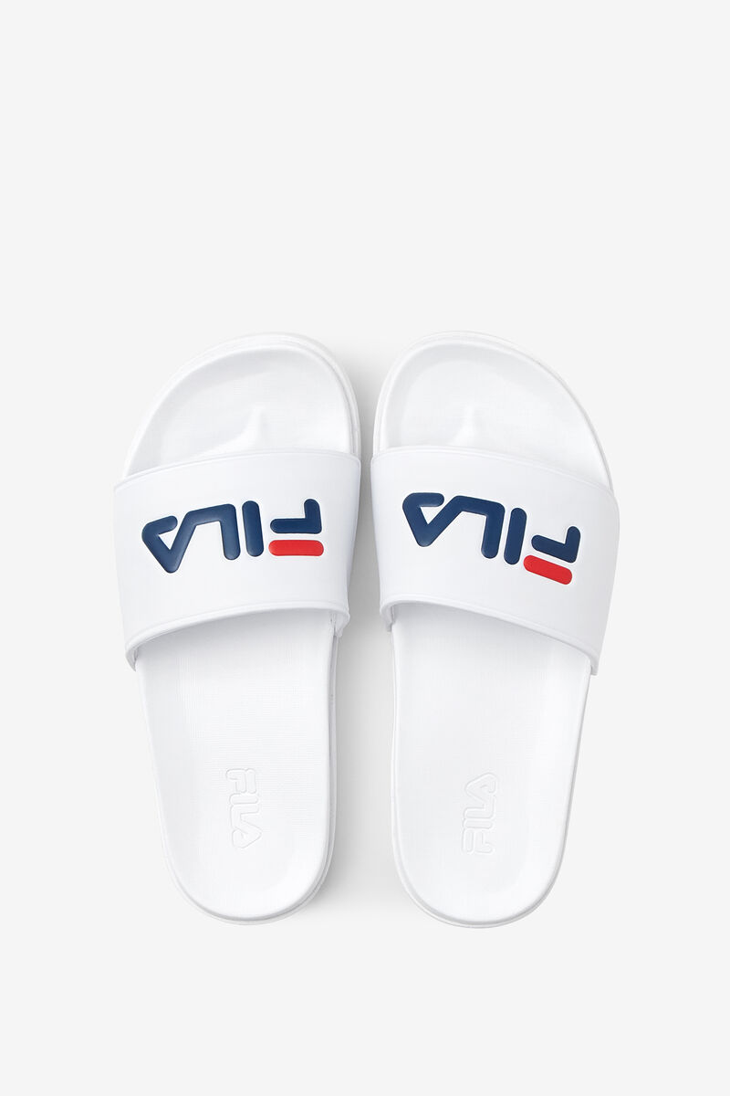 Women's Fila Drifter Luxe Sandals White / Navy / Red | LQHJ4ZuOQX2